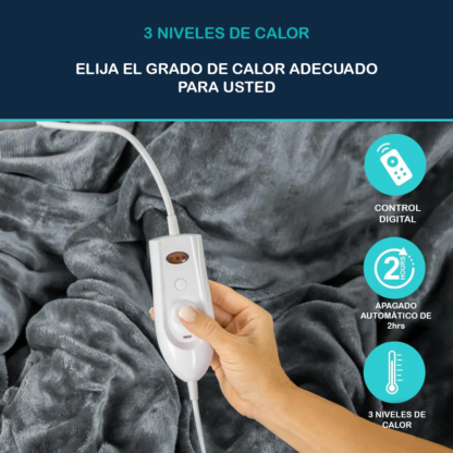 LVA2092GRY-COBIJA TÉRMICA ELÉCTRICA VIVE HEALTH - Imagen 2